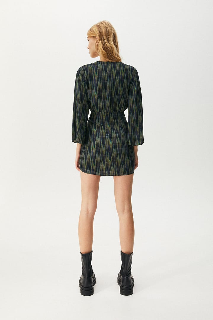 Vestido corto con falda anudada - Imagen 2